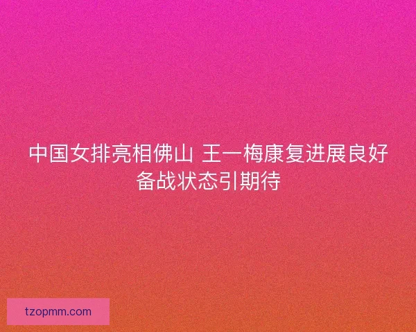 中国女排亮相佛山 王一梅康复进展良好备战状态引期待